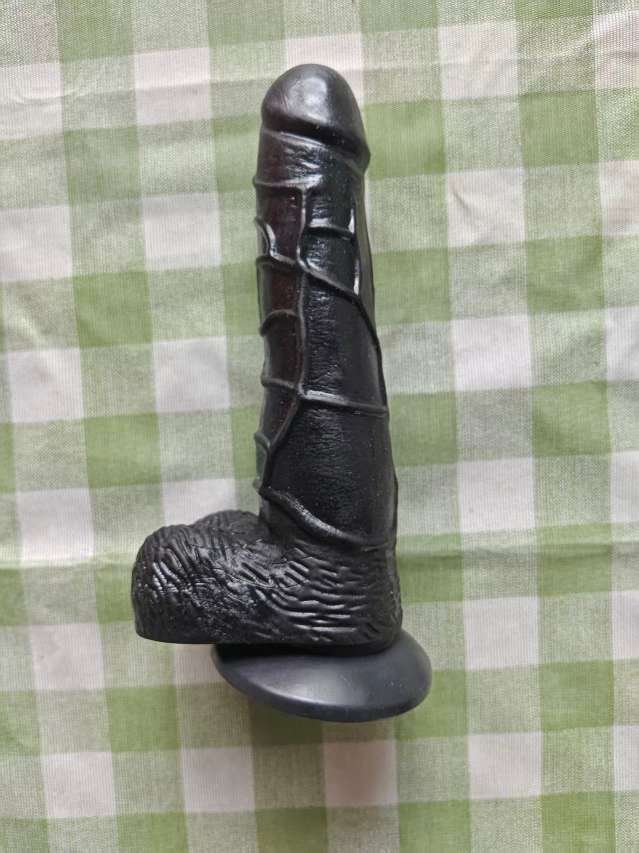 Black manual dildo