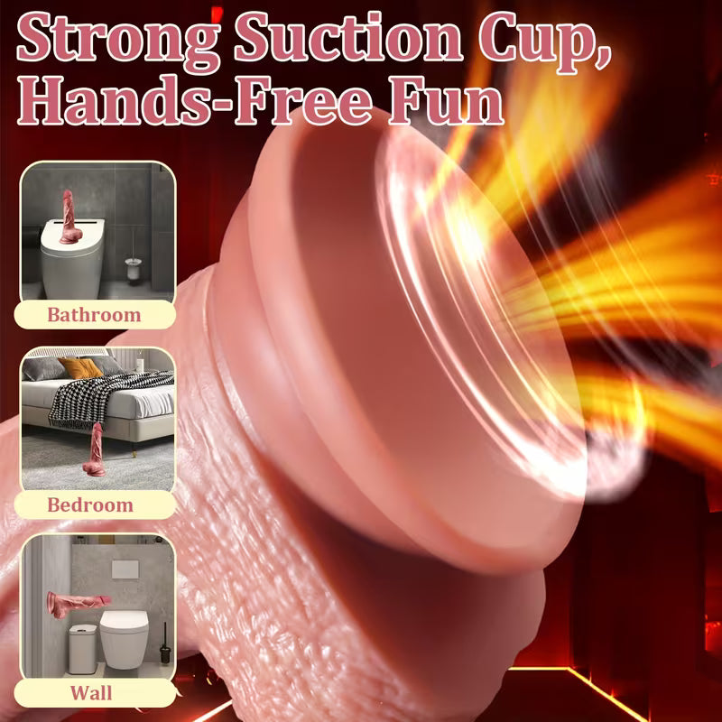 Large wireless electric vibrating and thrusting phallus (rechargeable)